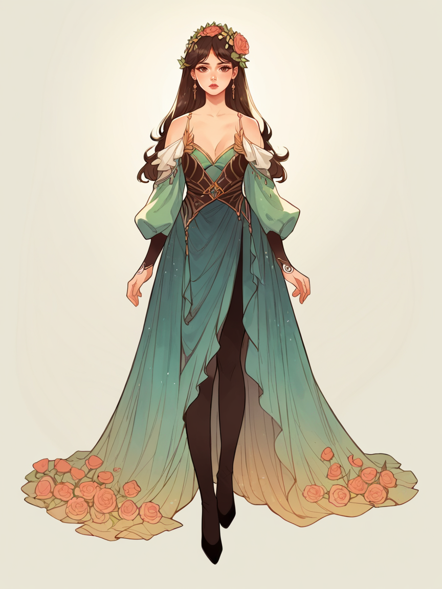 source_anime, score_9, score_8_up, score_7_up, score_6_up, score_5_up,  <lora:h4nn4hXLP:1> h4nn4h, 1girl, full body, hair flower, solo, long hair