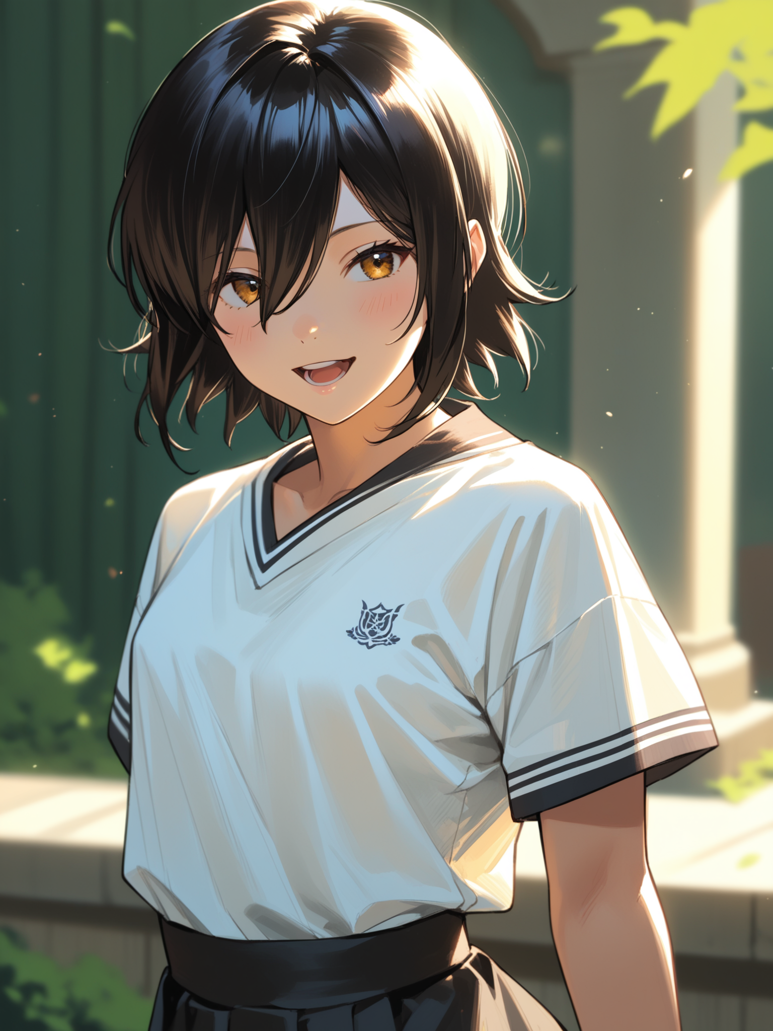 <lora:happy_tentacle-konusuzu-v0.1-000010:1>, (ht_konusuzu:1.2), black hair , smile, open mouth, outdoors, day cowboy shot, 1girl, (petite:1.2), solo focus, (looking away:1.1), backlighting, (depth of field:0.8), , [(realistic, photorealistic:1.2):(realistic:1.3):22], [(3d:1.2)::10], <lora:LUUNA's Lunas-NijiJourney-SDXL-B2:0.6>, nijijourney, <lora:prgfrg23's Counterfeit-V3.0 Style SDXL_LoRA_Pony Diffusion V6 XL:0.3> <lora:Shed_The_Skin's StS_age_slider_v1_initial_release:-1>, score_9, score_8_up, score_7_up, score_6_up, score_5_up, score_4_up