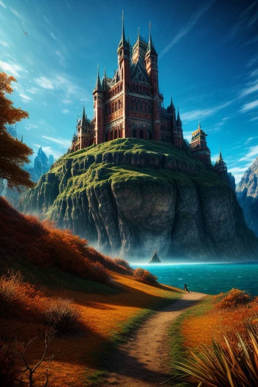 beautiful fantasy world, ((masterpiece)), insane quality, hyperrealistic, photorealistic, highiest texture resolution, extremely detailed, sharp image focus, epic, breathtaking, stunning composition, 32 bit color, depth of field, detailed scenery, high texture resolution, 8k