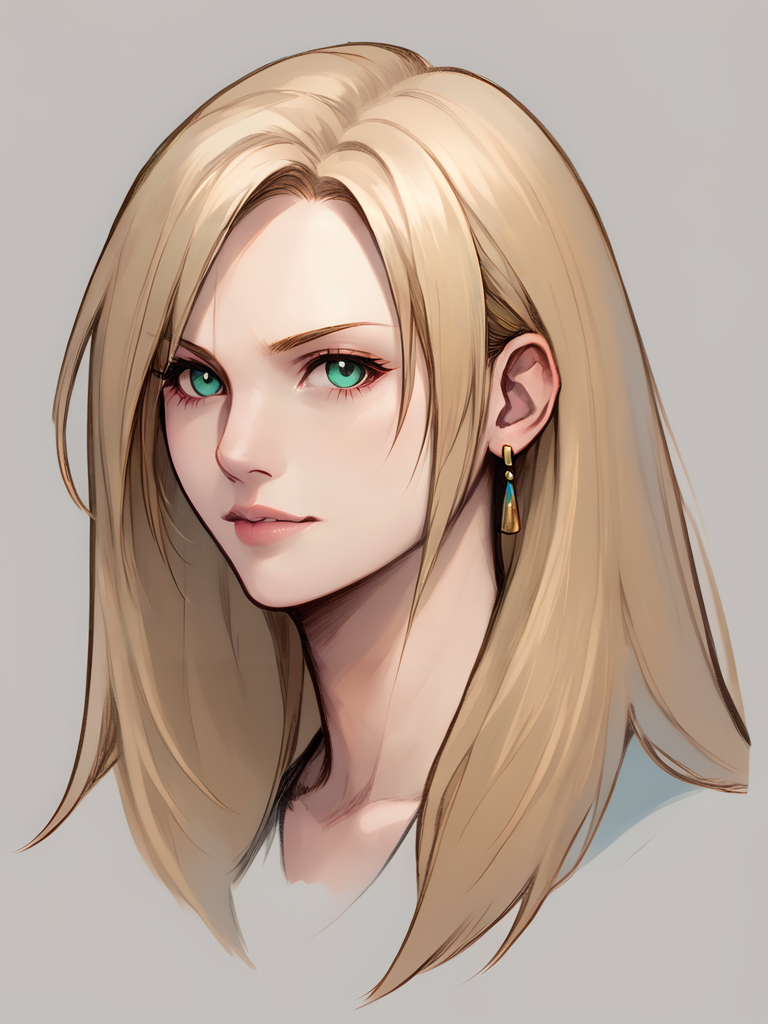 score_9, score_8_up,score_7_up,1girl,solo,blank background,portrait, <lora:Nomura_Tetsuya_Style:1>long hair,