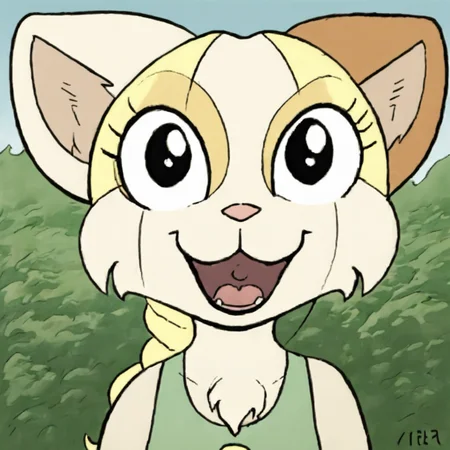 score_9, score_8_up, score_7_up, source_anime BREAK
Tiffany, 1girl, solo, animal ears, furry female,cat, open mouth looking at viewer,solo,outdoors,detailed backround,natural light,shadow detail,front view
<lora:Precocious:1>