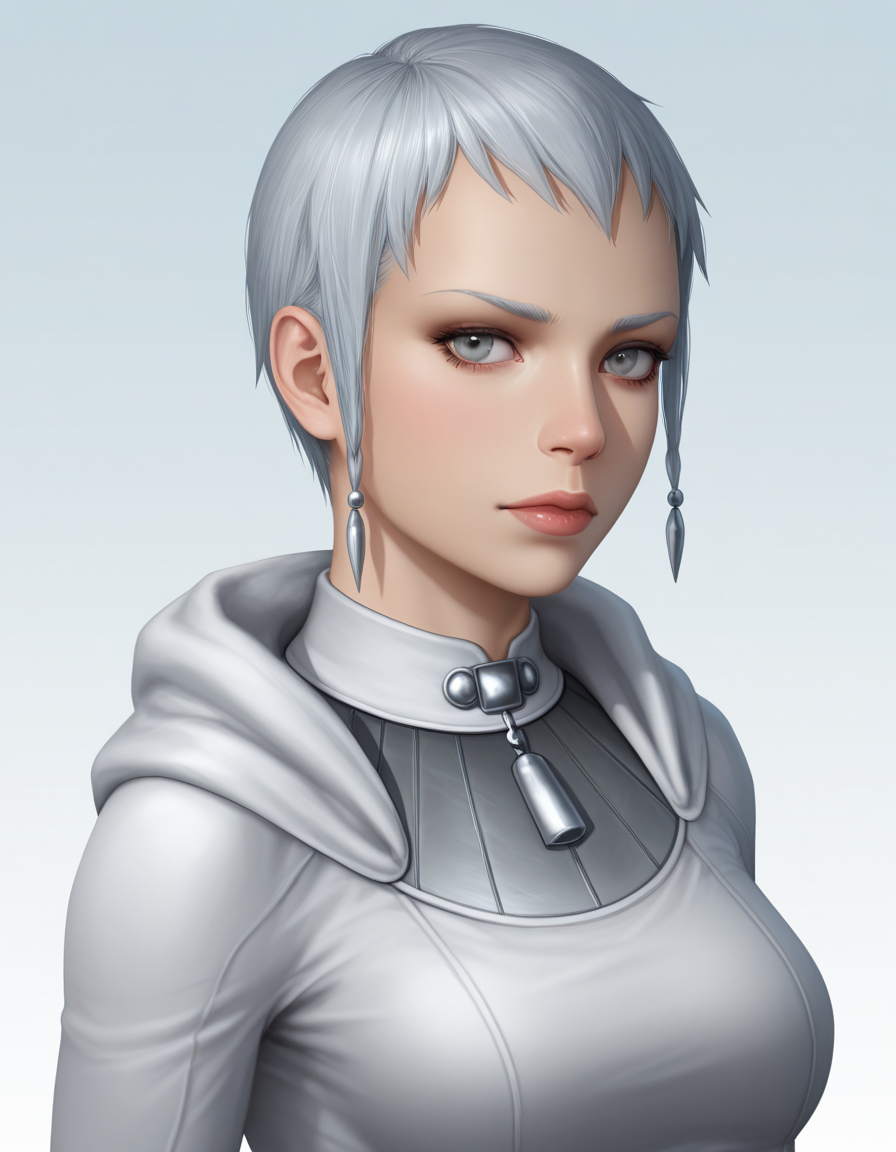 Masterpiece, high-res, 2k, best quality, 2.5d, realistic, 1 girl, Brianna handmaiden <lora:Brianna_Handmaiden_Illus-000034:1> Tilting head slightly to one side