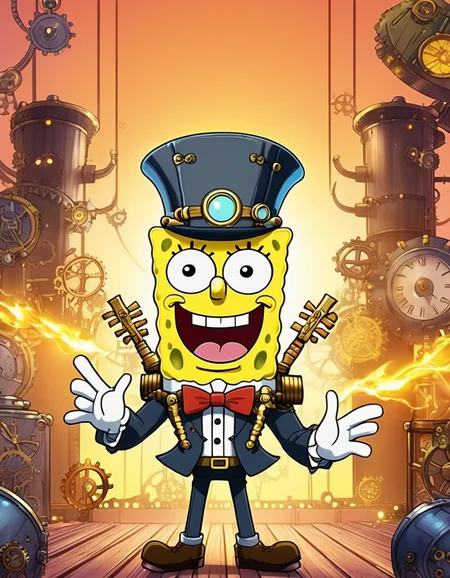anime artwork <lora:CivitAI_64_ALL:0.6>, lowborn Gruesome SpongeBob SquarePants Pop Singer, Desaturated, in style of the david, Steampunk Art, cinematic lighting, Warm Colors, Plain white background, CivitAI Fusion Style . anime style, key visual, vibrant, studio anime, highly detailed