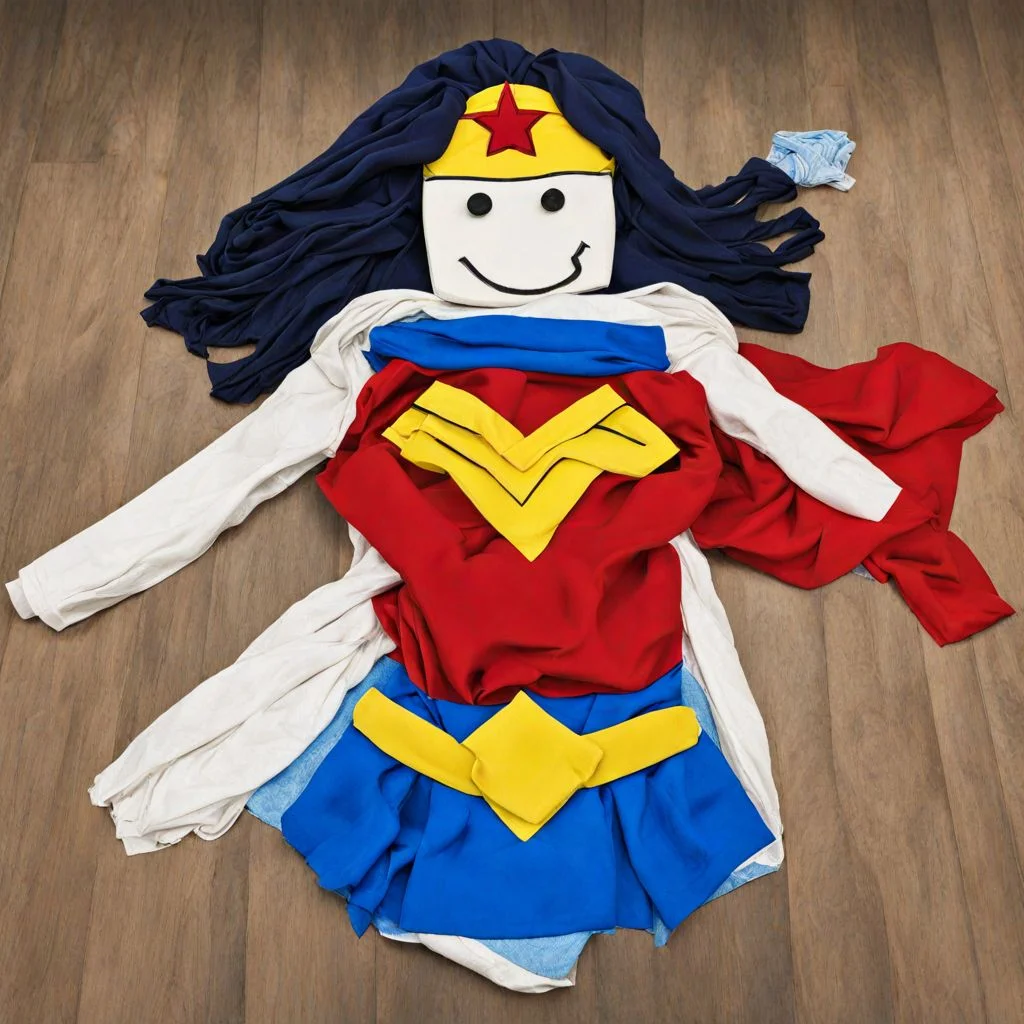 Wonderwoman LaundryArt <lora:LaundryArt_LoRA_r16:0.8>