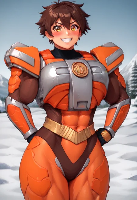 score_9, score_8_up, score_7_up, source_anime, zPDXL, zPDXLpg, <lora:offset_0.2:0.1>, <lora:spo_sdxl_10ep_4k-data_lora_webui:1>,source_anime,muscular_female_illust, muscular, muscular female, gigantic muscles
1girl, solo,
sazervisuel, orange bodysuit, brown leotard, belt, armor, <lora:Sazer_Visuel:1>, brown hair, short hair, hair between eyes, yellow eyes, tsurime, smile, blush, looking at viewer, facing viewer, cowboy shot, standing, <lora:doublefq-illust:1>, (doublefq:1.1), doublefq,missing all arms,missing no shoulder,smile,embarrass,indoor,blush on face, covered navel, covered vaginal,skin tightvwide hips ,thick thighs, Outdoor, winter, snowy town background
Hide