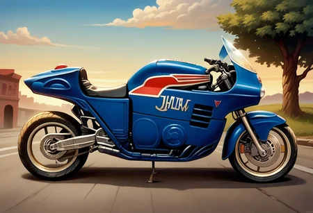 score_9,
rider machine, harley-davidson, blue motorcycle