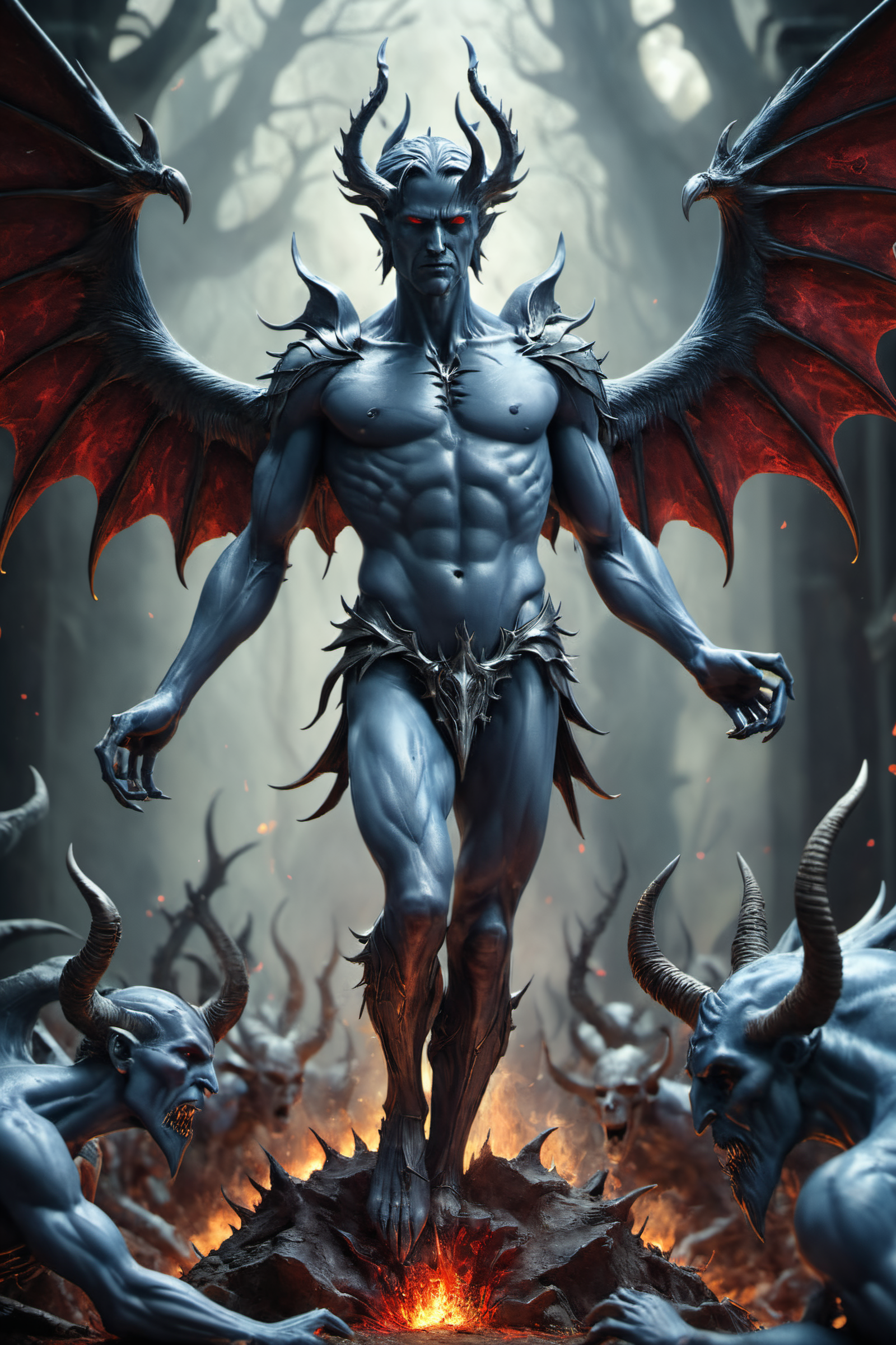 by hans memling,the fall of lucifer,, Ultra-HD-details, glow effects, godrays, Hand drawn, render, 8k, octane render, cinema 4d, blender, dark, atmospheric 4k ultra detailed, cinematic, Sharp focus, big depth of field, Masterpiece, colors, 3d octane render, 4k, concept art, trending on artstation, hyperrealistic, Vivid colors, extremely detailed CG unity 8k wallpaper, trending on CGSociety, Intricate, High Detail, dramatic
