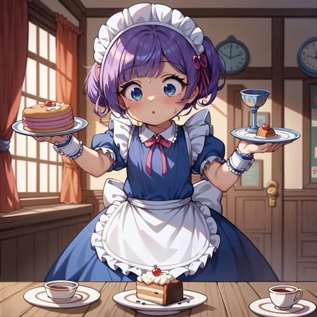score_9,score_8_up,score_7_up,source_anime ,absurdres,detailxl,zPDXL3,
(Masterpiece:1.3),(best quality:1.2),high resolution,high quality,detailed,cute details, 1girl, (ultra HD quality details), anime, maid outfit, falling towards viewer, tripping, holding plate with pudding, epression of shock and surprise, (detailed image, high resolution, 5k resolution:1.0),indoors
<lora:ColorRoughSlider:-0.1>,
<lora:zy_Detailed_Backgrounds_v1:0.6>, basukechi_style