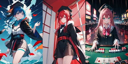 highly insanely detailed, masterpiece, top quality, best quality, highres, 4k, 8k, RAW photo, (very aesthetic, beautiful and aesthetic),
__lazy-wildcards/subject/costume/graduation_robe/prompts__,
<lora:gradgown:0.3>,
(1girl:1.3), solo focus,
(__lazy-wildcards/char/haircolor__),
__lazy-wildcards/dataset/background__,
__lazy-wildcards/subject/moment/random/prompts__âââ