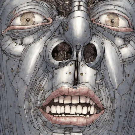 2d,illusration,male,face,close-up, <lora:21st_Century:0.56>,open mouth,(metal,robot:1.8)