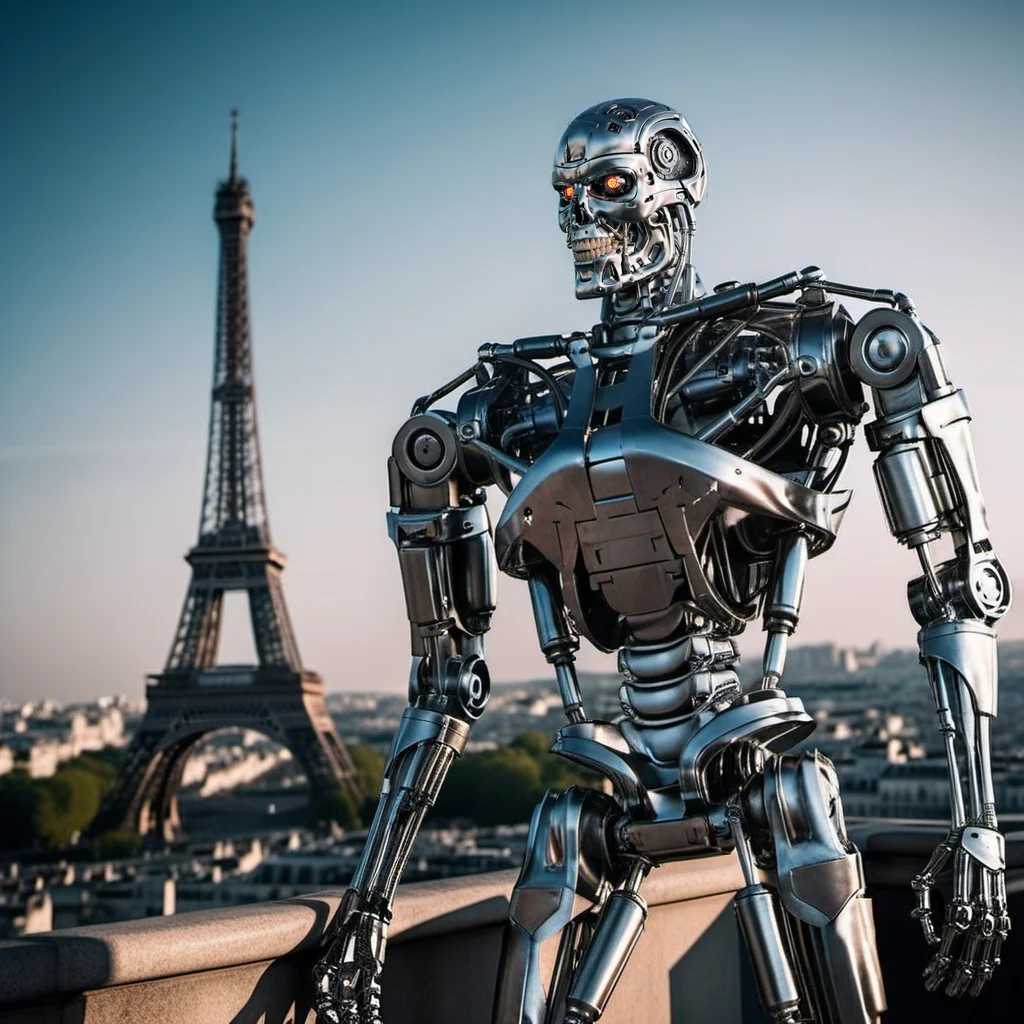 T800-1024, robot, full body, standing in postapocalyptic paris, fires, detailed eyes, highly detailed, photography, ultra sharp, film, bokeh, professional, 4k <lora:add-detail-xl:1.5> <lora:T800-1024-000450:0.8>