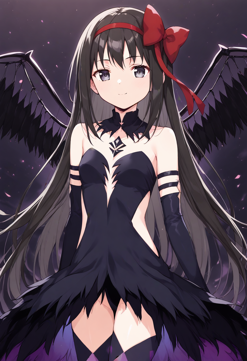 <lora:akemi_homura_XL-bf16-pony-v1:1> 1girl, akuma homura,, BREAK score_9, score_8_up, score_7_up, BREAK source_anime, best quality, masterpiece, uncensored,<lora:sdxl_lightning_4step_lora:1>(clear eyes:1.2),(4 finger:0.5),zPDXLpg