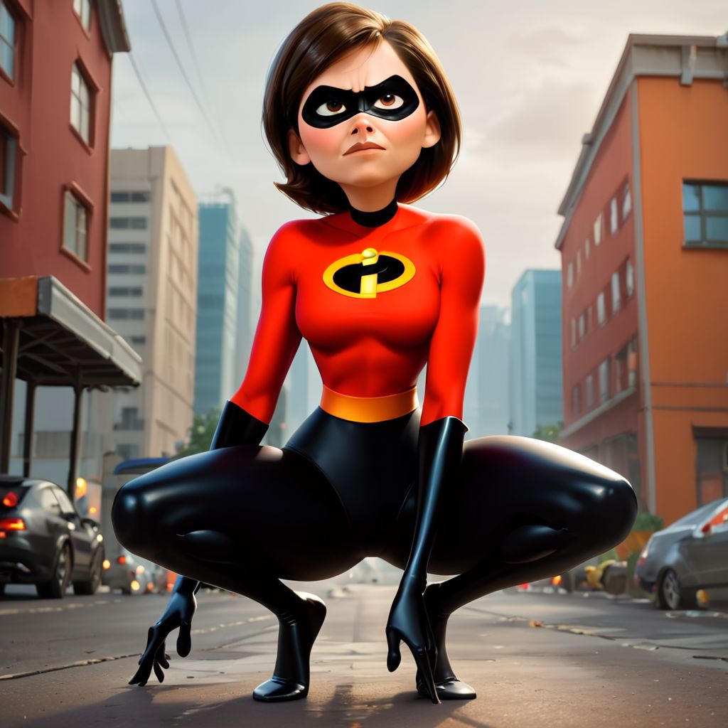 score_9, score_8_up, score_7_up, score_6_up, score_5_up, score_4_up, rating_questionable, 1girl, Hel_en, crouching, superhero, eye mask