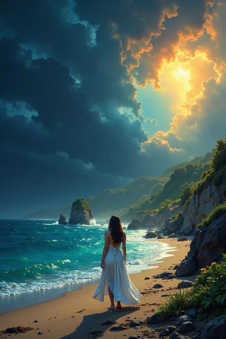 coast beautiful  landscape, rain and storm, woman, very intricate, very detailed, sharp, bright, colorful, <lora:Hand v2:0.5> <lora:Anti-Blur:1><lora:Insane Detail Slider:0.25>  <lora:flux.1_lora_flyway_Epic-detail_v2:0.3> <lora:fluxenhancer:0.25> <lora:ROWER:0.8>  <lora:Anime art - Variant 2:0.6>