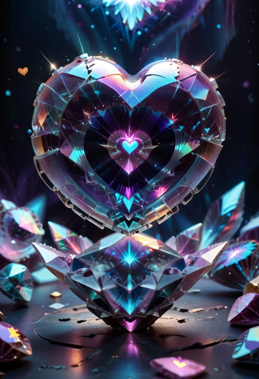 score_9, score_8_up, score_7_up, CrstHeart, (Crystal Heart:1.3), with galaxy in the center of heart,
Break,
(masterpiece), (realistic photo),
