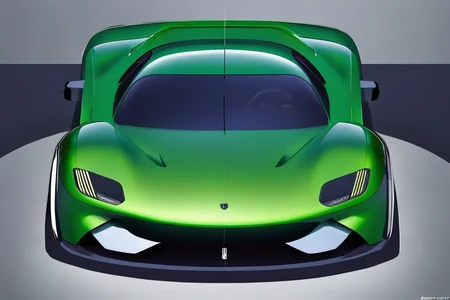 (best quality, masterpiece :1.2),car render style,green super car,simple background,finely detailed,4k,studio lighting,product design,<lora:car_render_neutral_lora_v3-000016:1>,