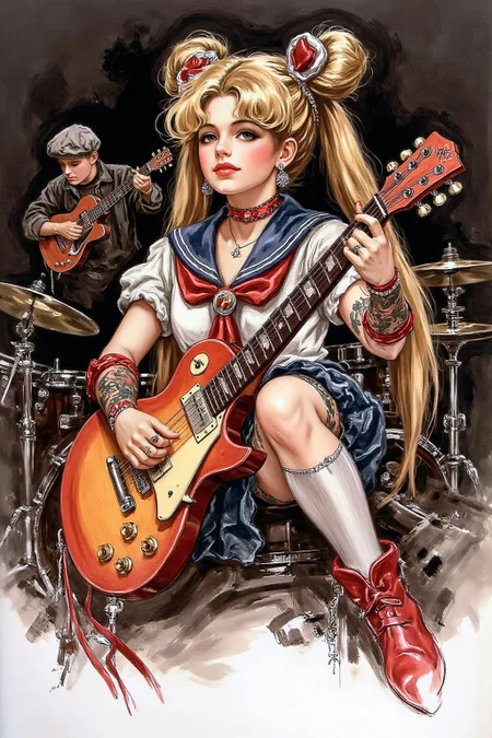 hafisher1 illustration.
punk sailor moon playing a guitar at a heavy metal mosh pit, tattoos, piercing.
<lora:hafisher1_cap_d6a3e12:1.0><lora:829843018229154311:0>