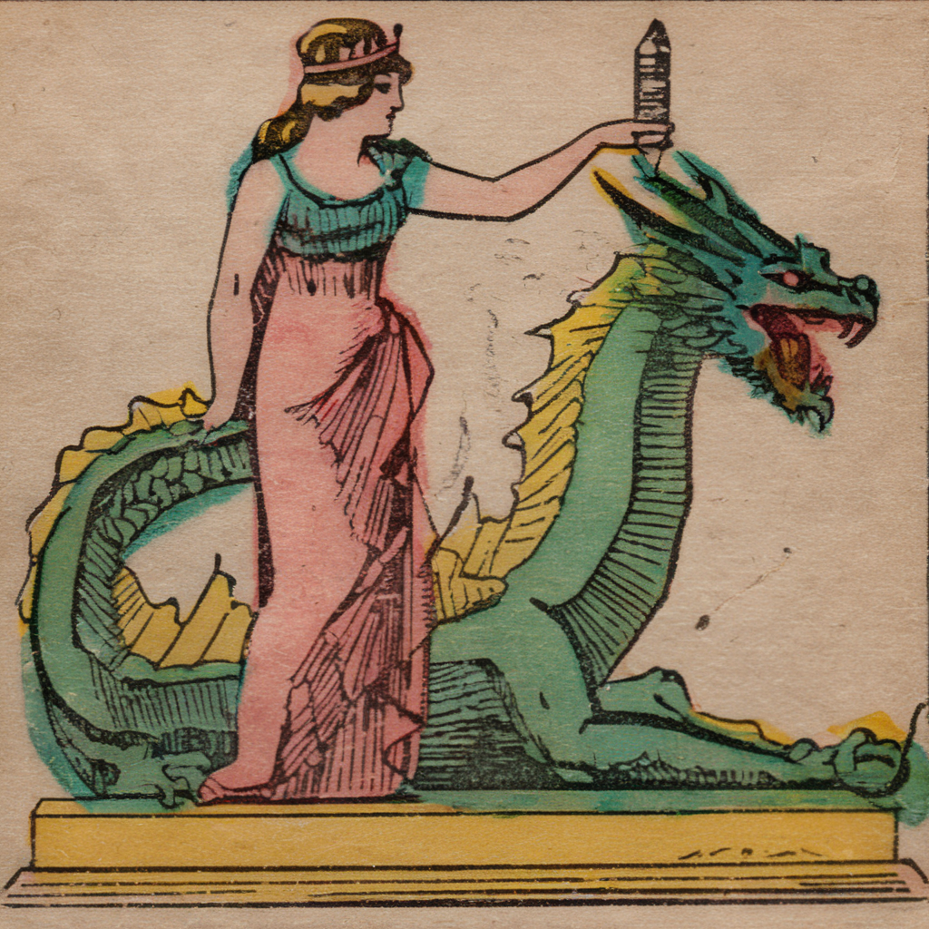 manucolgraf Cleopatra with a dragon <lora:manucolgraf:0.8>