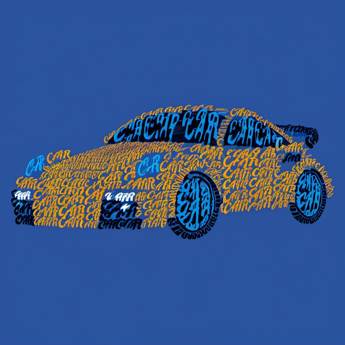 typography_art,car, simple background,car english text,blue background,blue theme,text focus<lora:Typography_art:1>