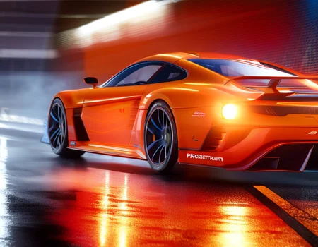 Tuned jdm car, underglow, on parkinglot, heavy raining, rain, wet windows, raining, underbody lighting,underground glow, underglow, driving on racetrack, car, ((photorealistic)), detailed shadows, detailed shade, detailed reflections, high res, hd wallpaper, 4k, 8k, best quality,open air, round wheels, perfect rims, perfect wheels, carhelper, actionhelper,