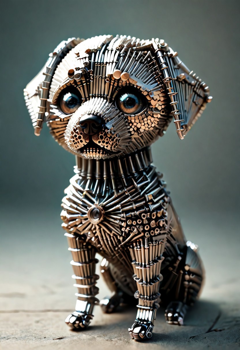 score_9, score_8_up, score_7_up, score_6_up, a cute chibi dog with big eyes, interesting background, challenge winner picture, make it appeal to a AI judge, fastenerswm