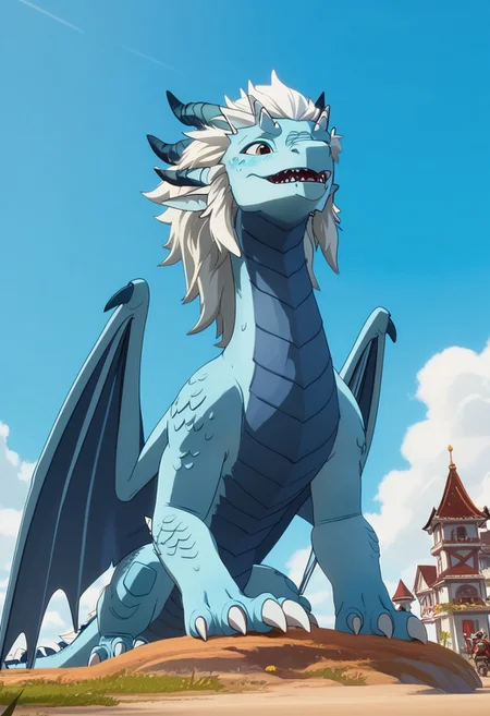 Score_9, Score_8, Score_7, TDPStyle, Zym, Blue Dragon, White Hair