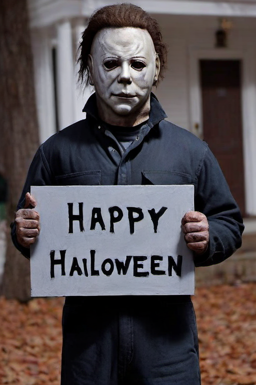<lora:PE_HoldingSign:0.8> PEHoldingSign,
<lora:PE_Michael Myers:0.8> PEMichaelMyers,
holding a sign that says  happy halloween