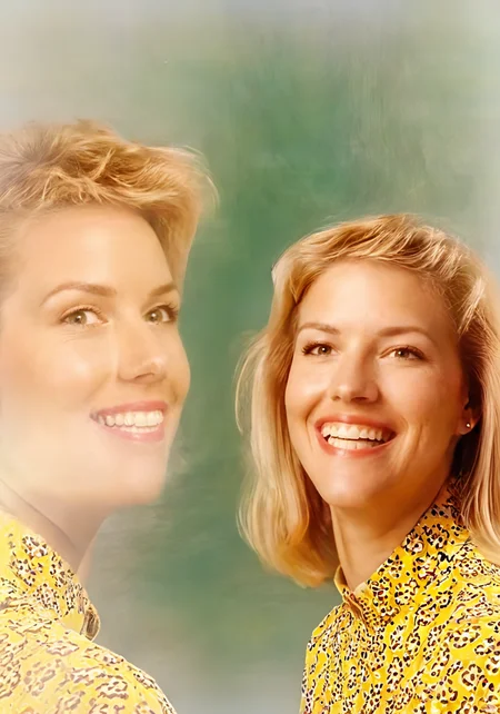 portrait , double exposure effect, a80psdxl, <lora:a80psdxl:1>, cheesy grin