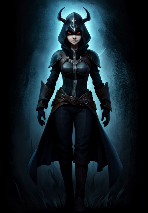 <lora:demon_hunter:0.8>, demon_hunter, portrait, smirk, darkness, black clothes, (cognitive, dramatic, enchanting, imaginary, methodological:1.3)