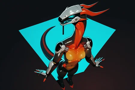 (full body, from above:1.3), (iridescent, asian dragon, long neck:1.2) (synth (vader-san), cyborg:1.3), anthro, standing,seductive, female, synthetic, featureless breasts, small breasts, BREAK, rov, ecmajor,pgm300, bonifasko, newest, absurdres, highres, best quality, detailed, masterpiece, sharp focus, hi res, neoprene, neon, cyborg, onepiece, (1girl,solo,female,furry:1.3), BREAK neonpunk,gradient background, score_9,score_8_up,score_8,source_furry, source_anime,rating_questionable, masterpiece,best quality, <lora:PonyQualityV1.3:0.8>, <lora:Expressive_H:0.65>,Expressiveh, <lora:incase---1:0.5>, <lora:g0th1cPXL:0.2>,g0thic, <lora:Bonifasco_PonyXL_v1:0.6>, <lora:cutesexyronutts_style_xl:0.8>,csr style, <lora:NoctFlatStyleV2:0.2>,