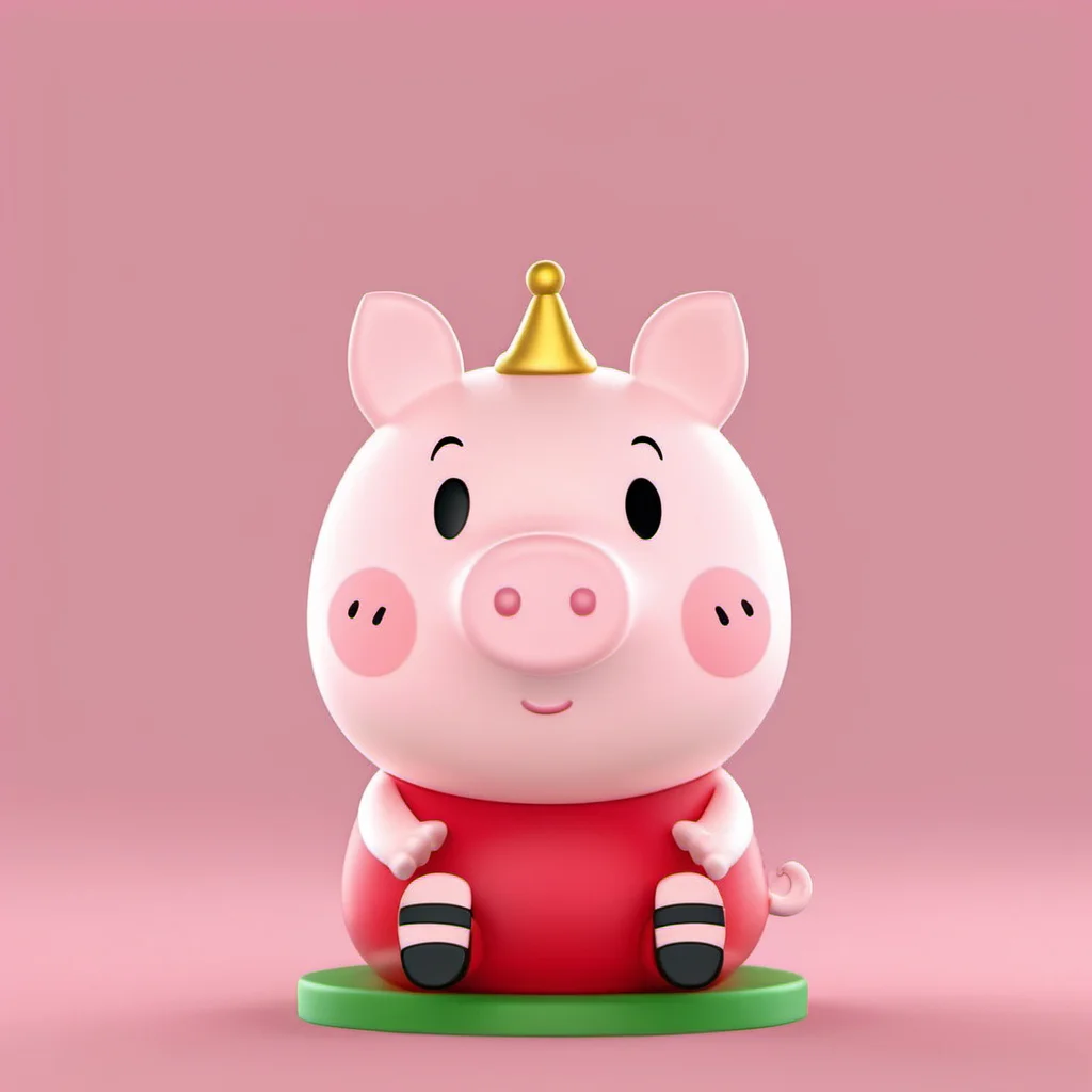 blind box style of Peppa pig sitting on the base,simple background, chibi, solo,(big head:1.2),small body,octane render, highly detailed, volumetric, dramatic lighting,pop,<lora:pop:0.8>