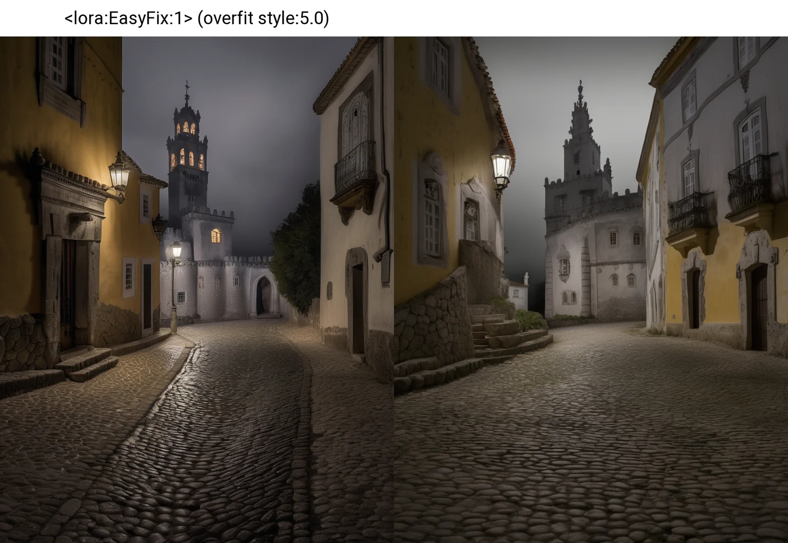 wide angle exterior background, night, an uncanny Cultural Landscape of Sintra, 4K UHD, very detailed, desaturated, sharp focus, <lora:sdxl_liminal_v1-step00003000:1.0>