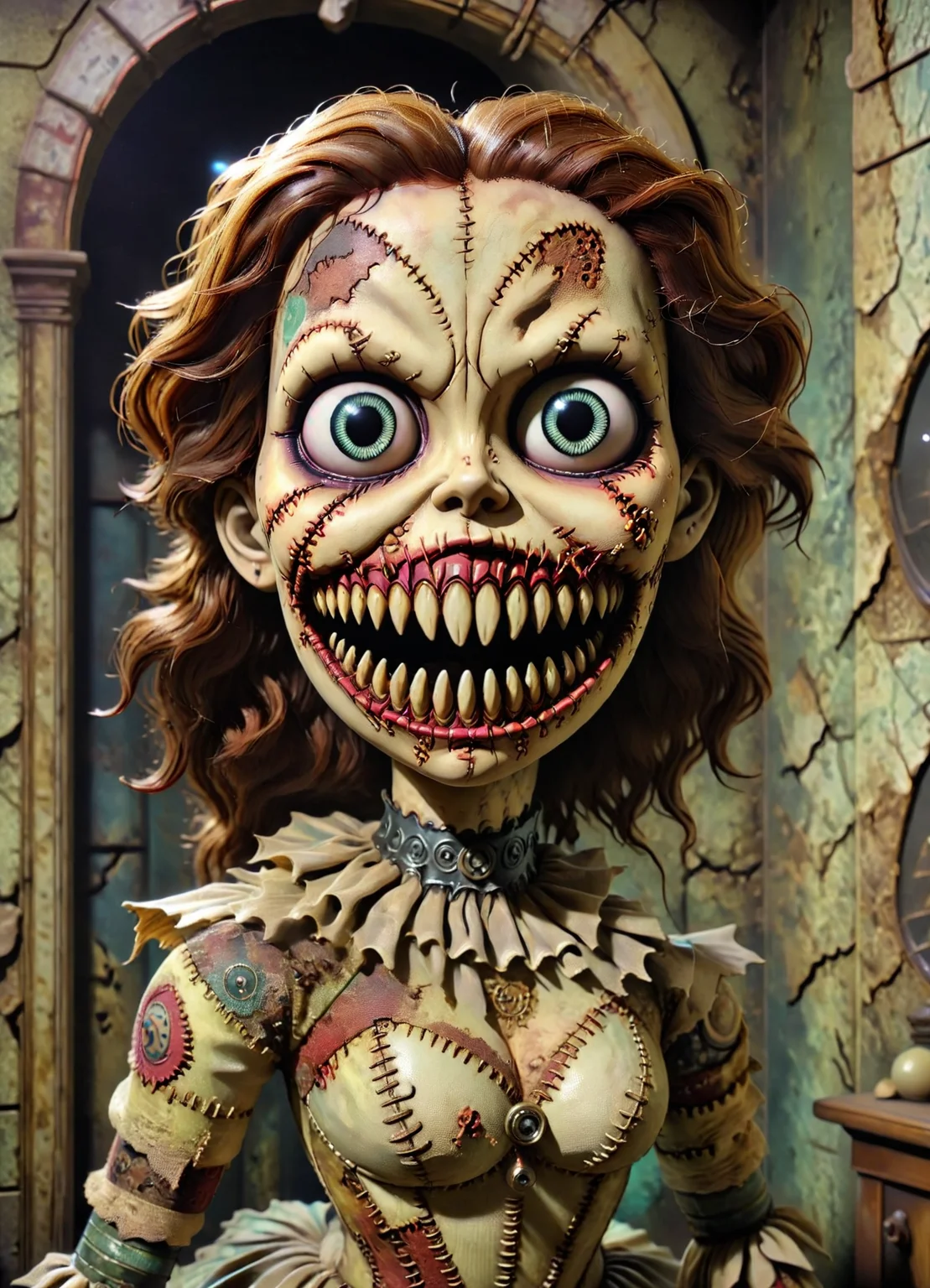 DonMCr33pyD0115XL female siren, , relic, <lora:DonMCr33pyD0115XL:1>
