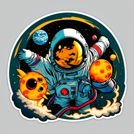 <lora:stickers:0.6> ((stickers)) space (high quality)