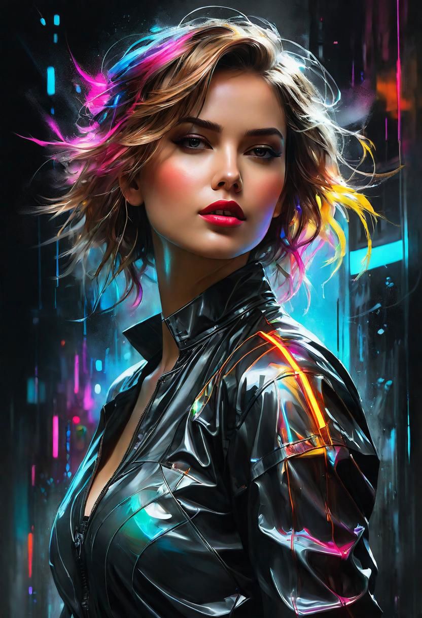 Neon Girl android, artificial intelligence,
RTX, 8k, HDR, best quality, cinematic film story, (masterpiece), Anna Razumovskaya, Casey Baugh, Antonio Mora, Aminola Rezai, Giovanni Boldini, art, realistic art, digital illustration, portrait, bright rich colors, Digital art, watercolor, oil paints, alcohol inks,