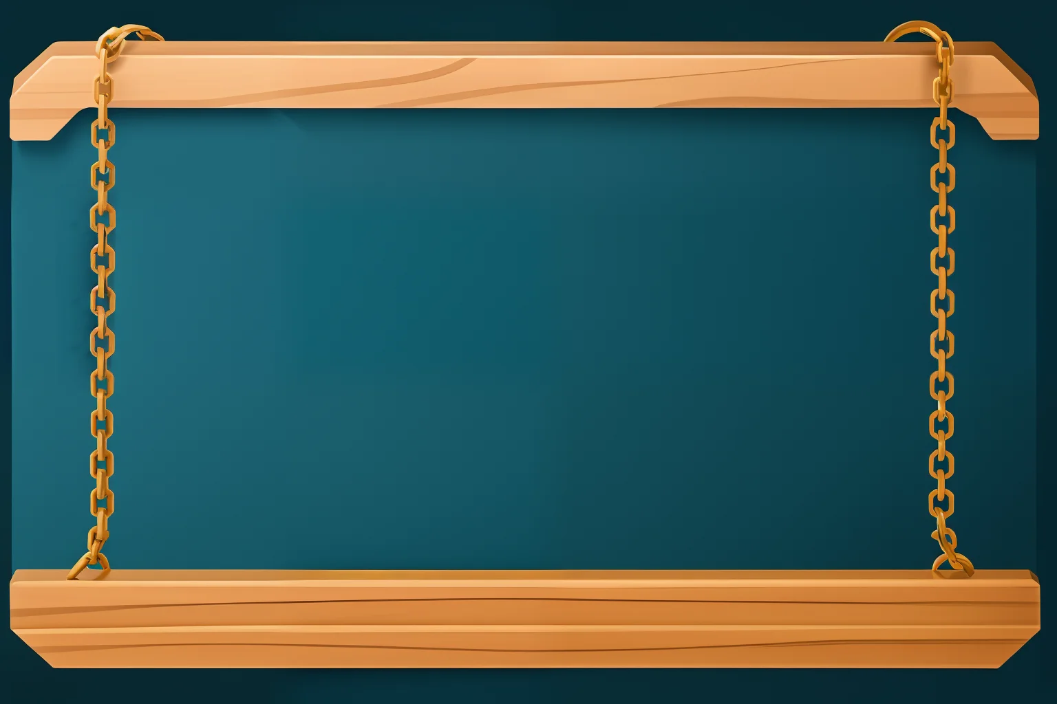 <lora:WoodenMenu_v3:0.75> wooden rectangle with (chain:1.1), blue background