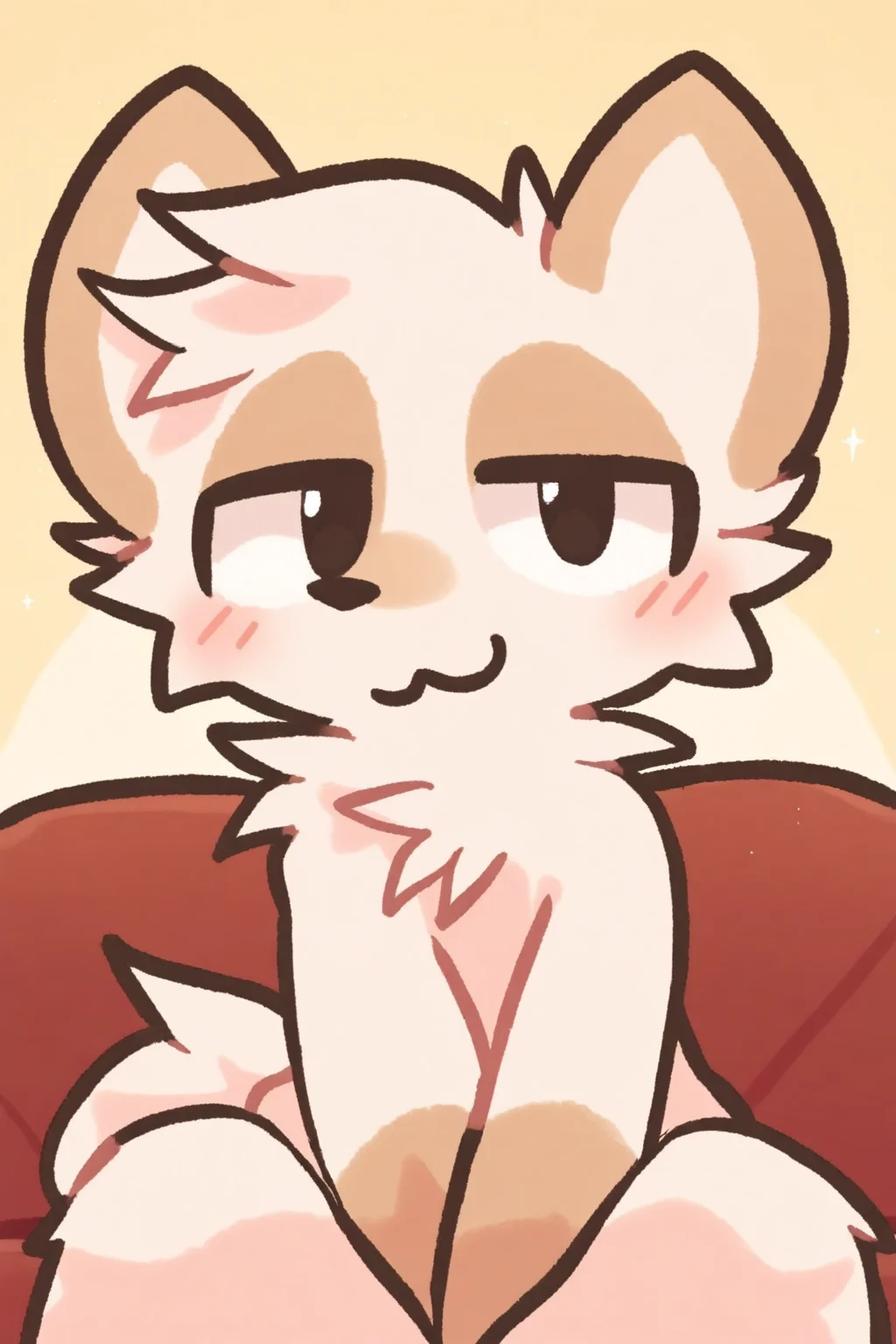 masterpiece, best quality, newest, absurdres, furry, mauzymice_1, solo, :3, furry, no humans, half-closed eyes, smile, smug, blush, white fur, sitting, sofa,
BREAK
dynamic background, <lora:mauzymice_IL:1>