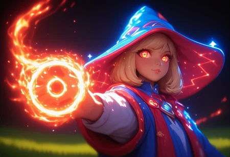 spell bind, 1girl, cinematic angle, Fractals, flame, smoke, energy ball:1.2):0.1], sparkle, Depth of field, finely detail, cinematic shadows, vibrant, high contrast, kawaii, [(colorful background:1.5)::0.1], (dark background:1.2), very aesthetic, amazing quality, illustration, incredibly absurdres, ultra detailed, masterpiece, best quality, people, characters, copyright, style, general tags, intricate details, good quality, newest, detailed background, beautiful detailed, beautiful face, blight face, large pupil, eyelashes, brilliant skin, shiny skin, perfect hand, <lora:ponyv4_noob1_2_adamW:1> <lora:SpellBindPony:1>