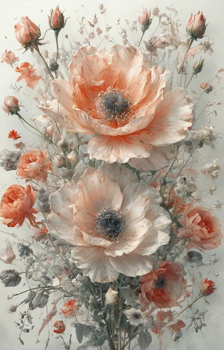 masterpiece,best quality,<lora:tbh51-sdxl:0.75>,illustration,Pale flowers,