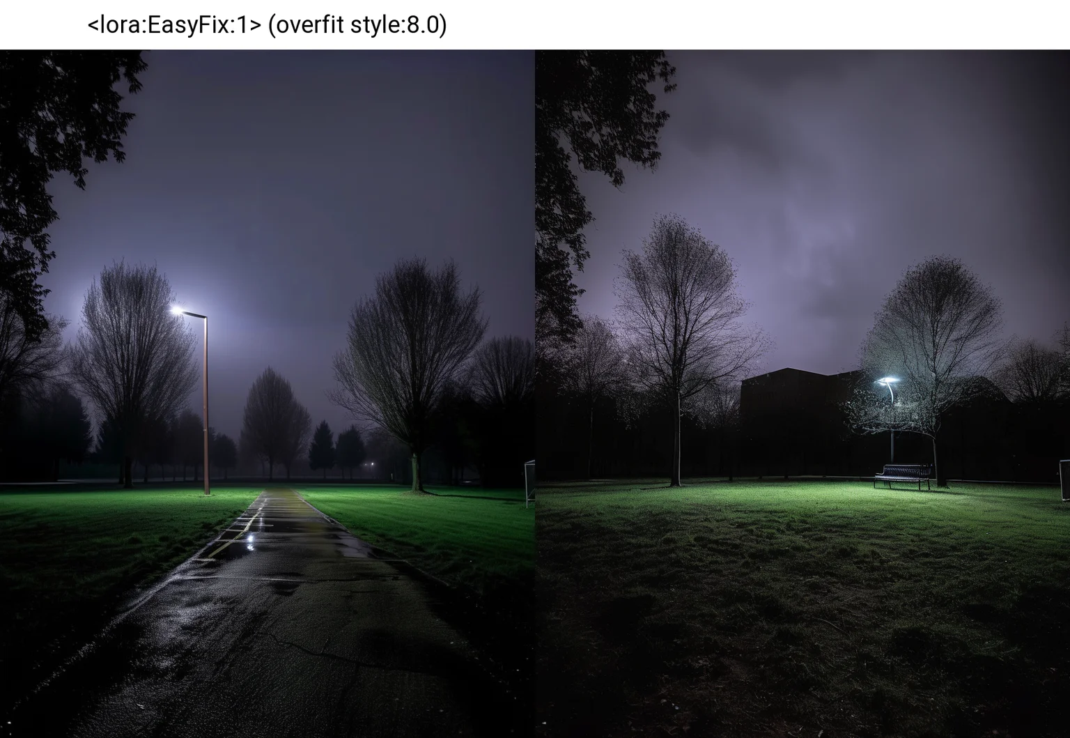 wide angle exterior background, ominous park, you shouldn't be here, slightly asymmetrical composition, outdoors, night, 4K UHD, <lora:sdxl_liminal_v1-step00003000:1>