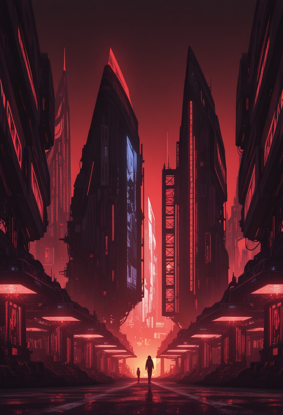 <lora:ck-Sommo-Concept-Art-IL-000012:1>, masterpiece, best quality, good quality, very aesthetic, absurdres, newest, 8K, depth of field, focused subject, sci-fi cityscape of colossal buildings and towers in an arid dusty landscape, white ceramic surfaces glistening with condensation from the mist, red glowing diodes and lights, large depth of field, sunset, directional lighting, with scientists in spacesuits surrounding it, black, red and white abstract colour palette,
in the style of ckjs