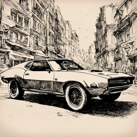 cinematic (illustration:1.3) anime artwork breathtaking (masterpiece:1.1), (best quality:1.1), (ultra highres:1.1), (Hyperrealistic:1.2) 4K Unity Wallpaper, retrofuturistic car, (front angled view:0.5), low view, cyberpunk, wide fender flares, deep rims, racing wheels, (cinematic lighting:1.1), depth of field, bokeh, night time, city, neon lights in style of <lora:skrmk05:3>, pen, ink, pencil, sketch . award-winning, professional, highly detailed . anime style, key visual, vibrant, studio anime, highly detailed . professional, 4k,, cinematic film still . shallow depth of field, vignette, highly detailed, high budget, bokeh, cinemascope, moody, epic, gorgeous, film grain, grainy, breathtaking . award-winning, professional, highly detailed, horror-themed . eerie, unsettling, dark, spooky, suspenseful, grim, highly detailed, long exposure photo of . Blurred motion, streaks of light, surreal, dreamy, ghosting effect, highly detailed