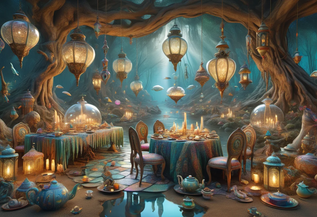 hyper detailed masterpiece, dynamic realistic digital art, awesome quality,spanish revival starlight gazing glade,streamlined expanse of epiphany,refreshing undercurrent anisotropic filtering,hologram haze, prehistoric,incandescent,tidal,DonMT34P4rtyXL <lora:DonMT34P4rtyXL-v1.1-000008:0.8>