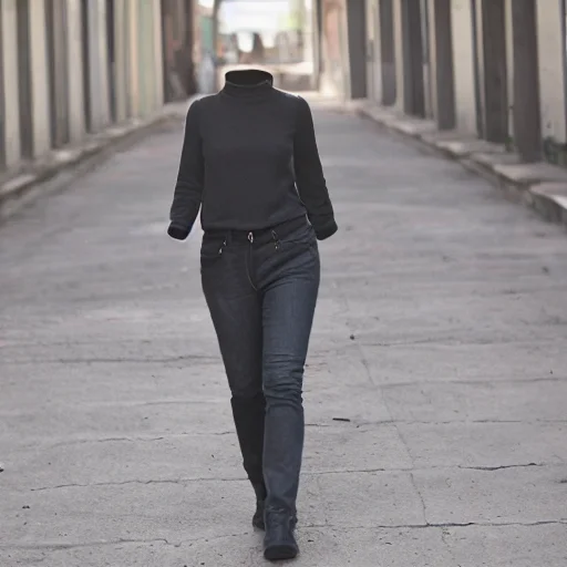 woman crossing the street