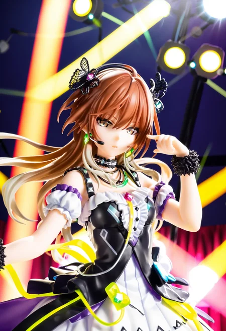 m_aketa, score_9, best quality,
1girl, solo, jewelry, earrings, looking at viewer, brown hair, multicolored hair, necklace, gradient hair, gem, long hair, fur trim, brown eyes, bangs, glint, hair between eyes, frills, expressionless, gradient eyes, parted lips, blonde hair
dynamic pose, glowstick, lights, bare arms, multicolored dress, boots, concert, detached sleeves, dress, idol, idol clothes, indoors, posing on stage, puffy detached sleeves, puffy short sleeves, puffy sleeves, short sleeves, solo focus, spotlight, idol concert, looking at viewer, headset, colorfull stage, stage lights, pillar, neon
<lora:m_aketaXL_pony:1>