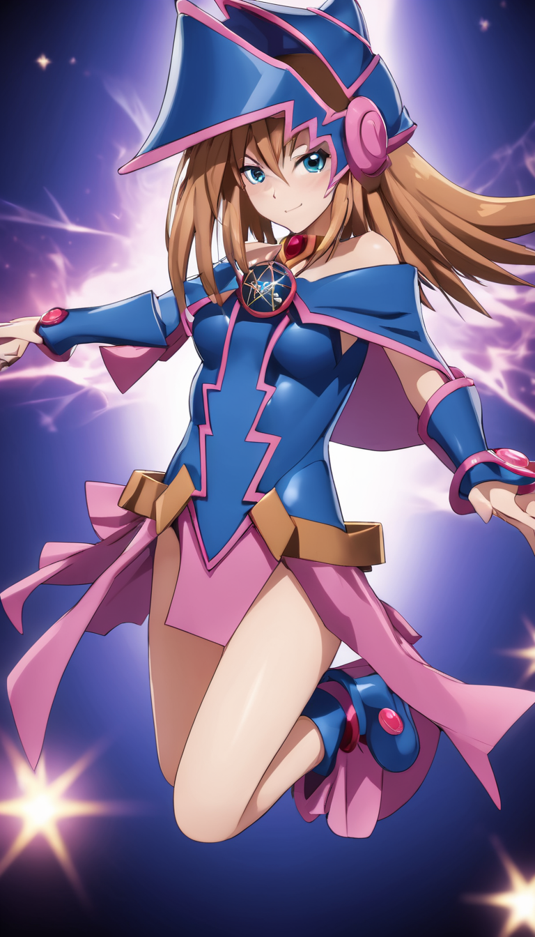 cinematic photo Cinematic scene, hero view, Dark Magician Girl, Yu-Gi-Oh! <lora:dark_magician_girl_xl_v4:1>, action pose, detailed background, masterpiece, best quality, high quality, highres, absurdres . 35mm photograph, film, bokeh, professional, 4k, highly detailed