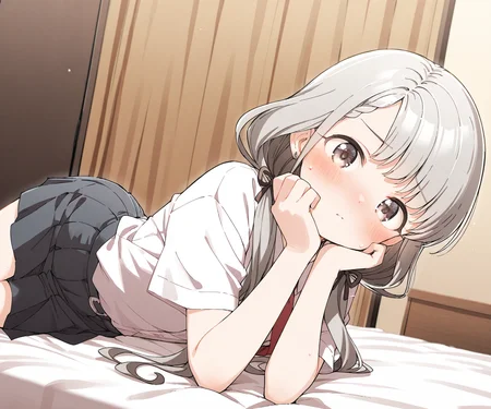 masterpiece, best quality, amazing quality, sfw, 1girl, solo, shirt, skirt, looking at viewer, hisakawa nagi, <lora:kusakashi style ILL-v2:1.2> kusakashi