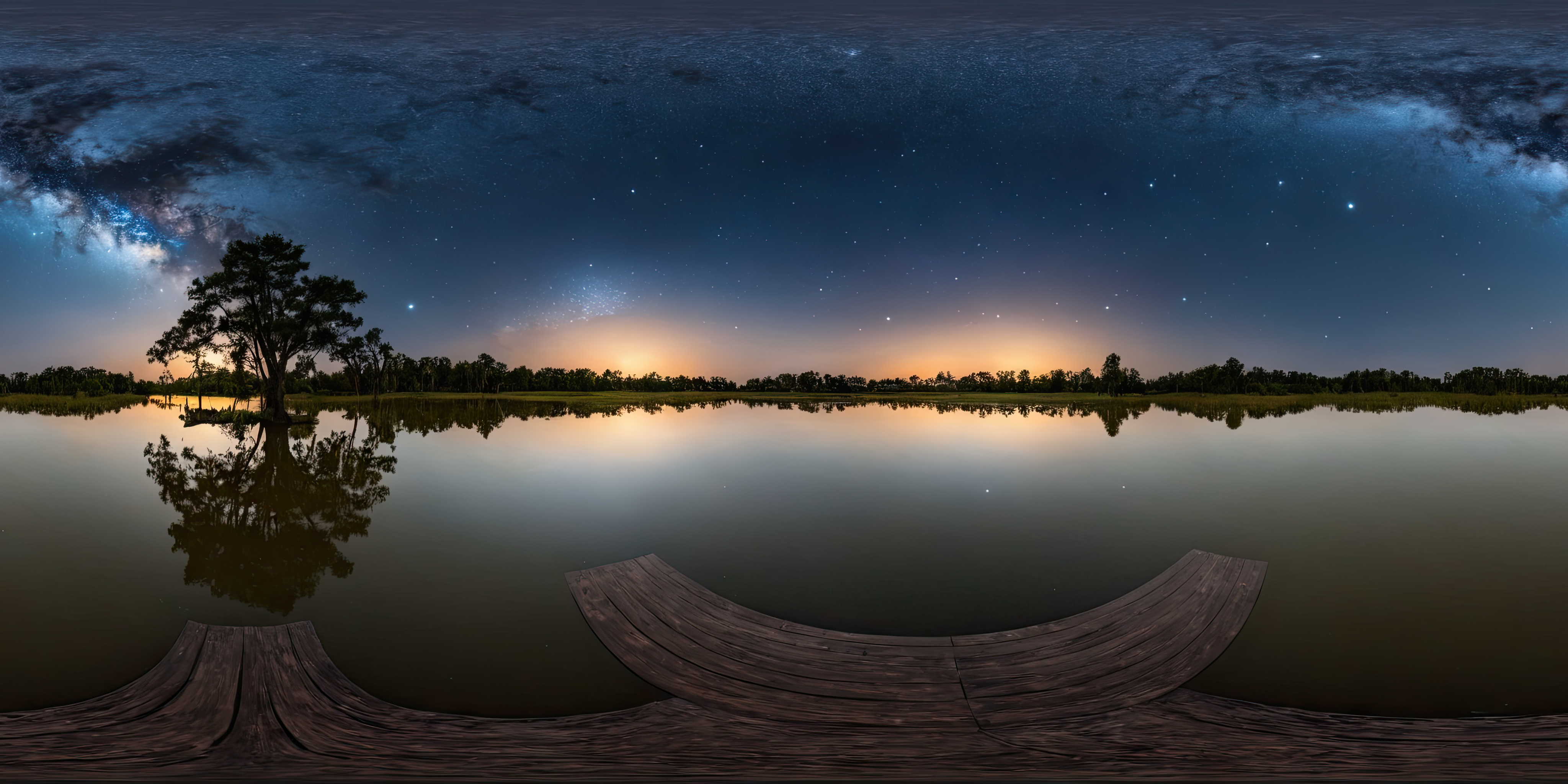360panorama,Centered Horizon,No seams,<lora:HMSGXL_epoch_9:1>,A Sun,<lora:åå½±XL:1>,(masterpiece),(best quality),(ultra-detailed),outdoors,sky,cloud,water,tree,no humans,night,star \(sky\),nature,night sky,scenery,forest,starry sky,reflection,ripples,reflective water,illustration,disheveled hair,detailed eyes,perfect composition,moist skin,intricate details,earrings,by wlop,outdoors,sky,cloud,water,tree,no humans,night,star \(sky\),nature,night sky,scenery,forest,starry sky,reflection,ripples,reflective water,exalted,light translucent,glowing,strong colors,detailed,intricate,fine detail,cinematic,very,focused,magical,colorful,mystical,illuminated,sharp focus,