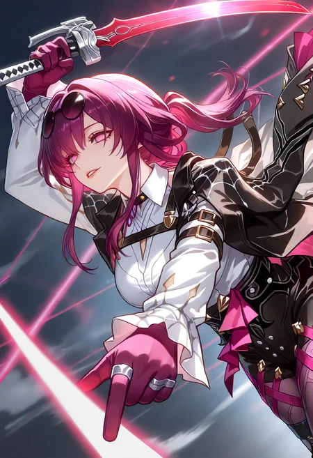 honored, kafka \(honkai: star rail\), pink eyes, holding weapon, holding sword,
<lora:cfg_scale_boost:0.4>,<lora:nai_noob_new_1536:0.2>, <lora:nyaliaXLNBVP1lokrV6311P:0.2>, <lora:illustriousXL_stabilizer_v1.23:0.35>, <lora:honored:1>, (masterpiece, best quality, newest, highres:1.3), good quality, very aesthetic, absurdres, newest, very awa,