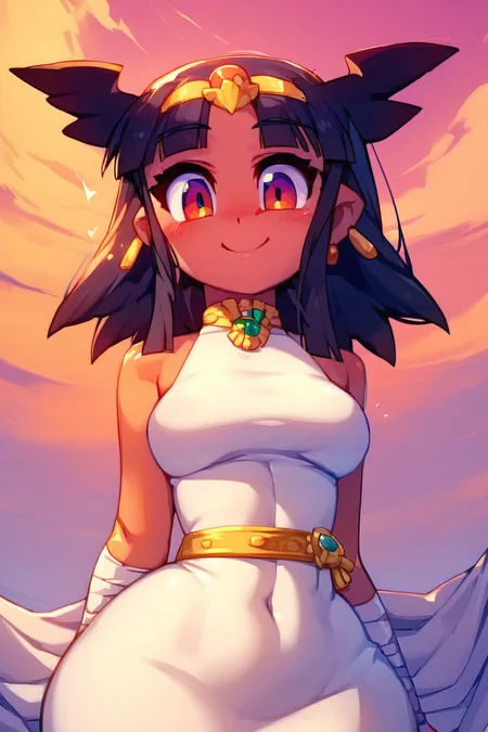 score_9, score_8_up, score_8, medium breasts, (curvy), cute, eyelashes, BREAK, , zzToto, dark skin, 1girl, blush, black hair, jewelry, sky, day, bandages, white dress, sleeveless dress, <lora:Toto_Takatsu_PDXL_v2:0.8>, , BREAK, wide hips, smile, looking at viewer, cowboy shot, embedding:zPDXL, Expressiveh, <lora:SweetCAT_PDXL:1.0>, <lora:SDXLFaeTastic2400:0.5>, <lora:Expressive_H-000001:0.4>,